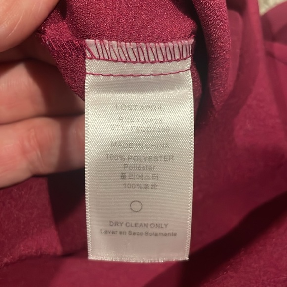 Wine colored maxi dress. Sleeveless with razor back and low slits on front - Picture 7 of 7